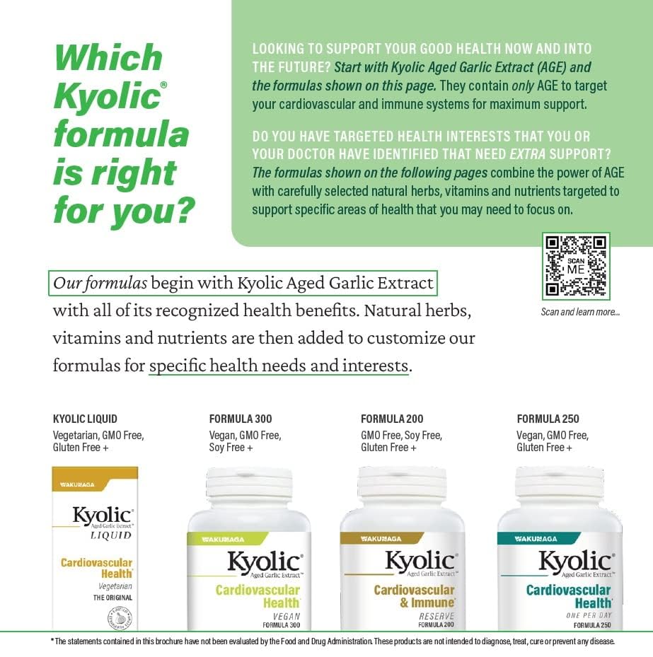 Kyolic Aged Garlic Extract Formula 300 with a measuring spoon
