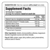 Kyolic Aged Garlic Extract Healthy Heart Formula 106 ingredients list on packaging