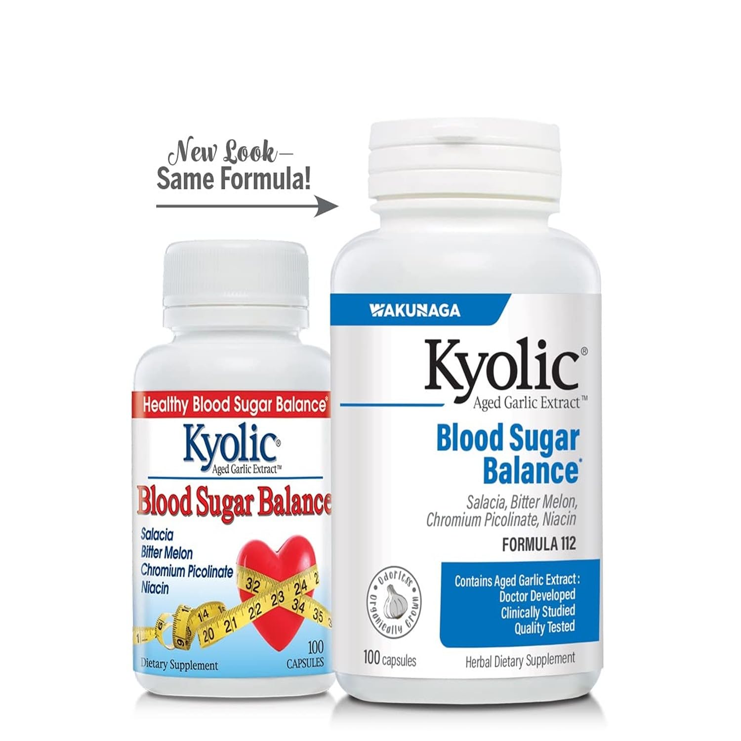 Kyolic Blood Sugar Balance 100 Capsules with a measuring spoon