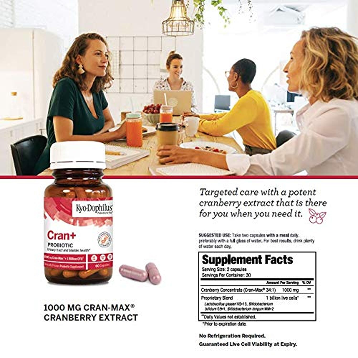 Kyolic Cran Logic Cran-Max Cranberry Extract with Probiotics packaging details