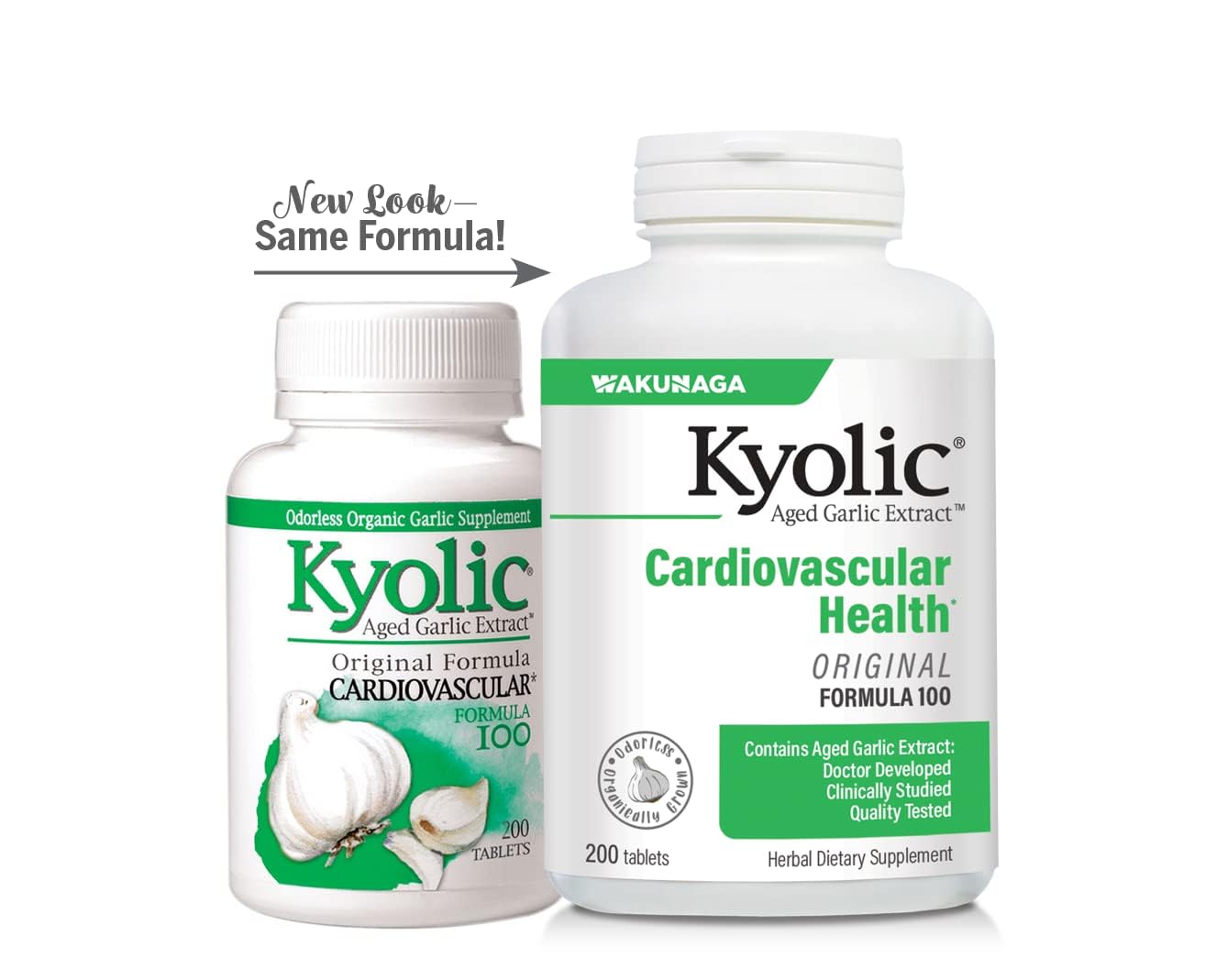 Kyolic Garlic Formula 100 Original bottle with tablets