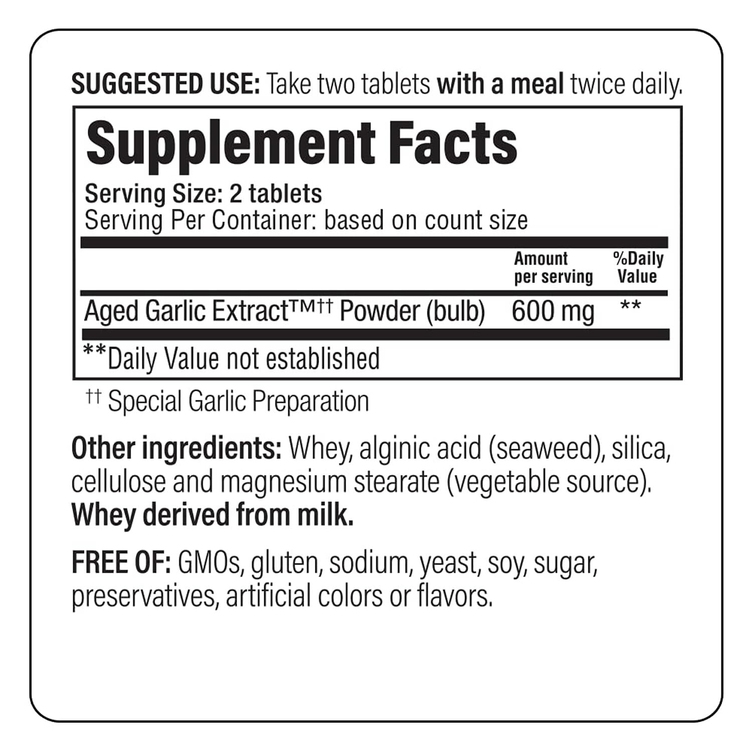 Kyolic Garlic Formula 100 Original tablet close-up