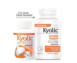 Kyolic Garlic Formula 103 daily wellness Formula 200 Capsules on a wooden table