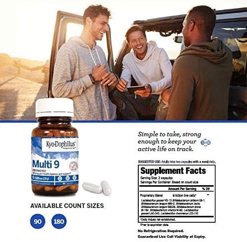 Kyolic Kyo-Dophilus 9 Probiotic Capsules on a wooden table