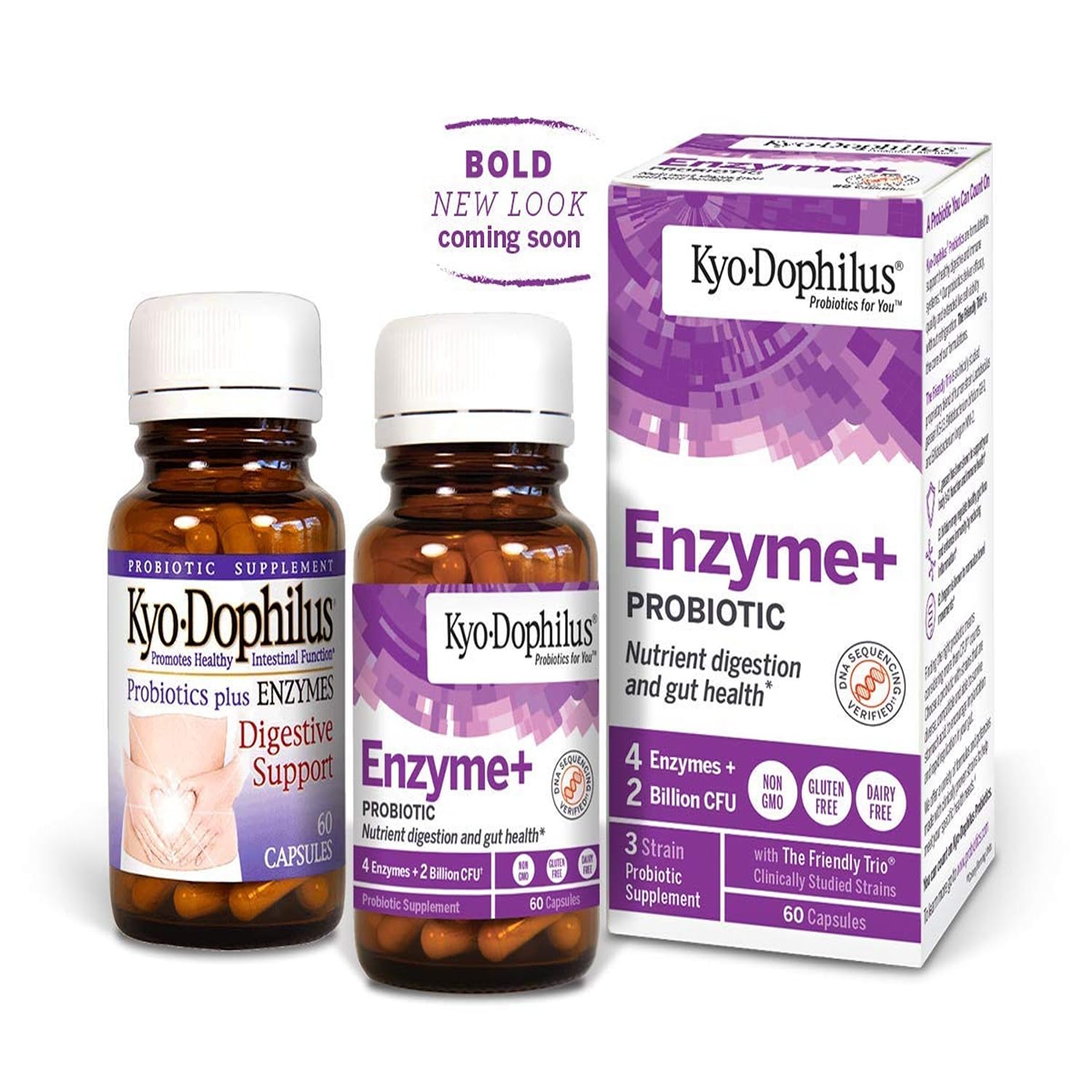 Kyolic Kyo-Dophilus Probiotic Plus Enzymes on a wooden table