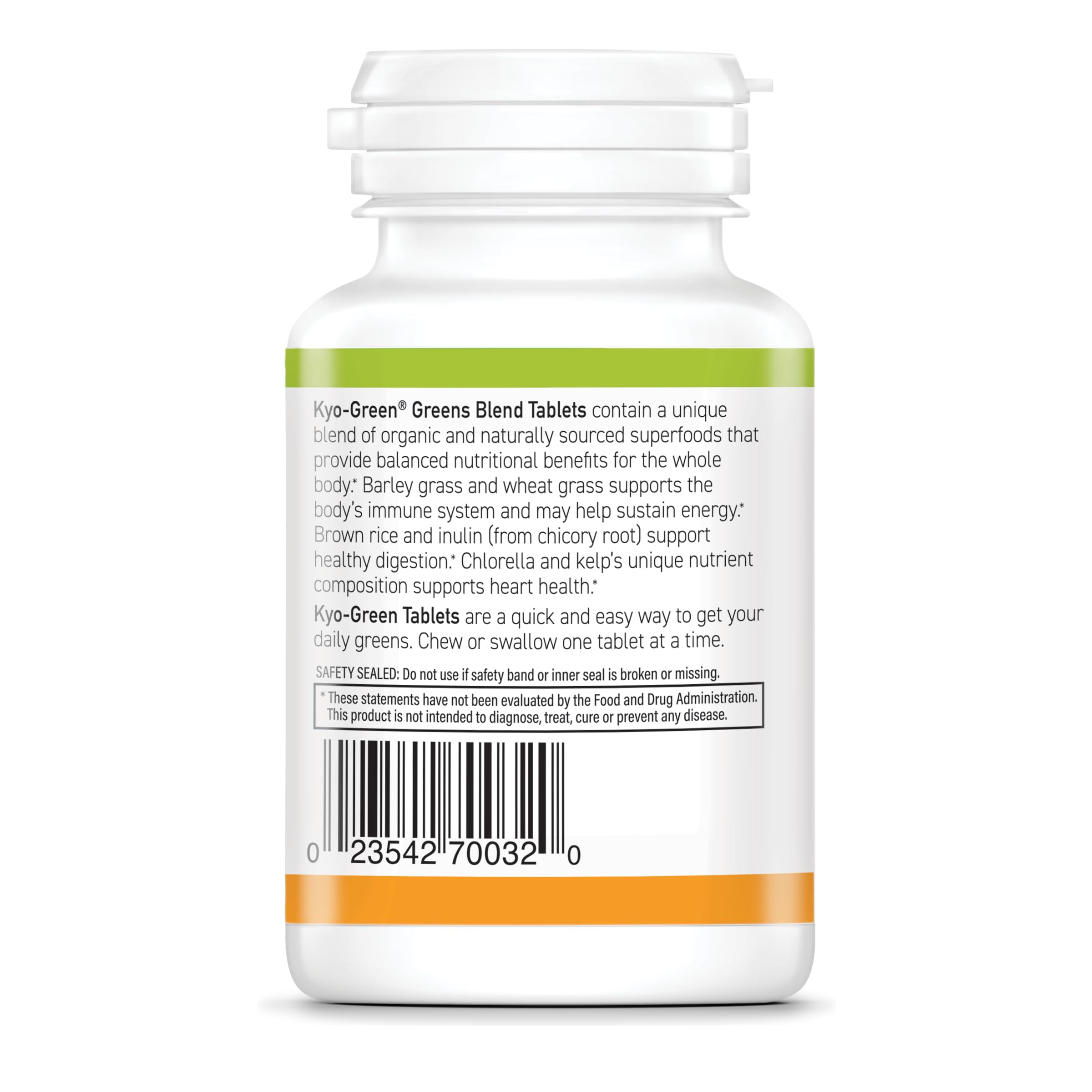 Kyolic Kyo-Green Greens Blend Tablets lifestyle scene with fresh greens