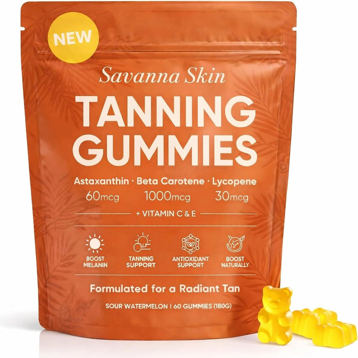 KYZTMHC Astaxanthin Gummies front view in resealable pouch