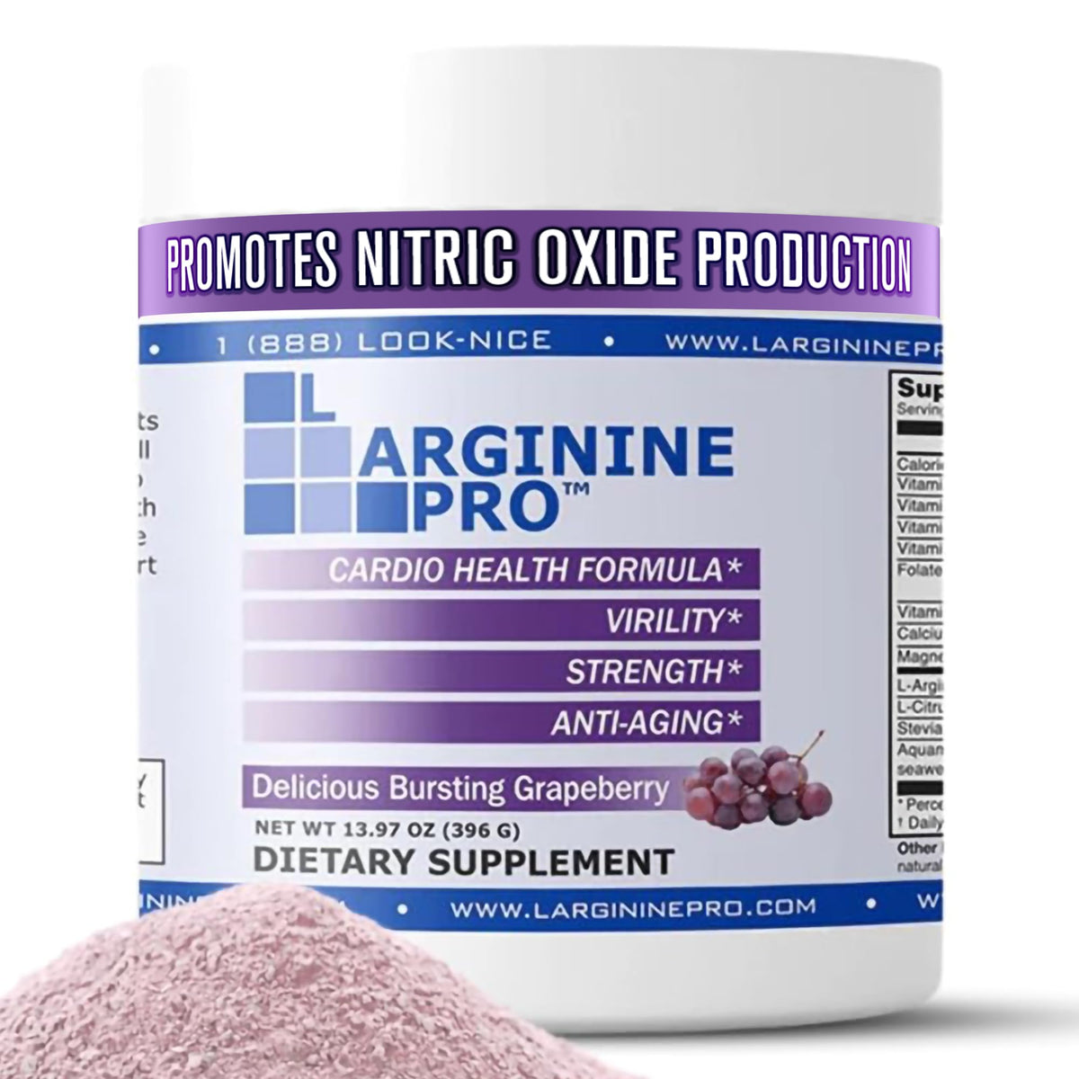 L-ARGININE PRO L-Arginine + L-Citrulline Complex 396g front view