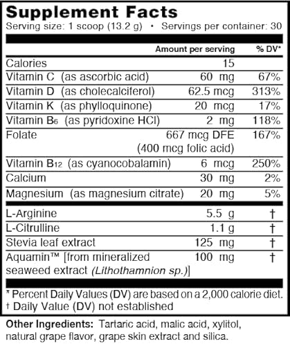 L-ARGININE PRO L-Arginine supplement with Grapeberry flavour