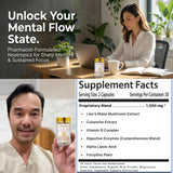 L & L Supplement MindBoost Lion’s Mane and Cistanche Capsules in hand