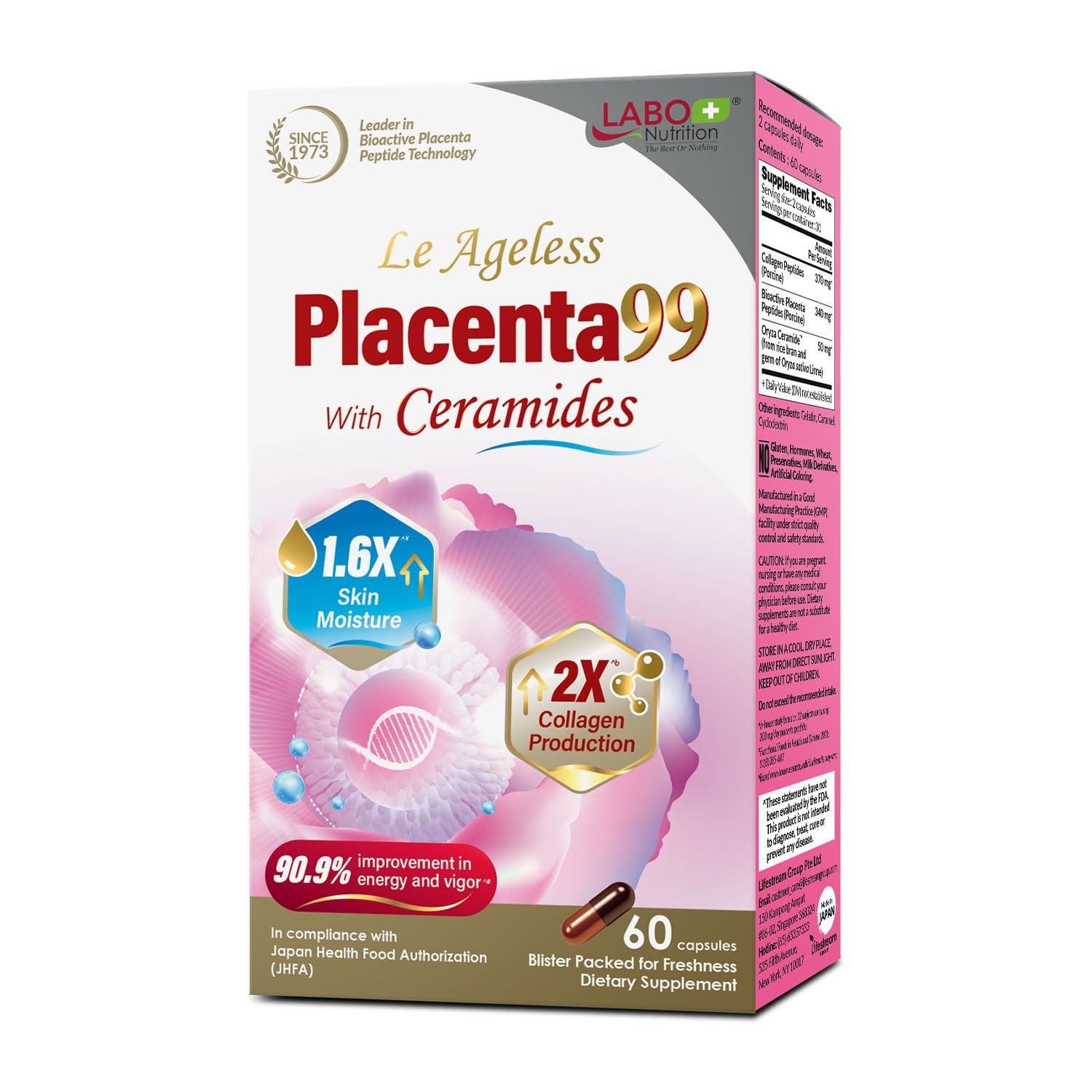 LABO Nutrition Collagen Supplement front view with packaging