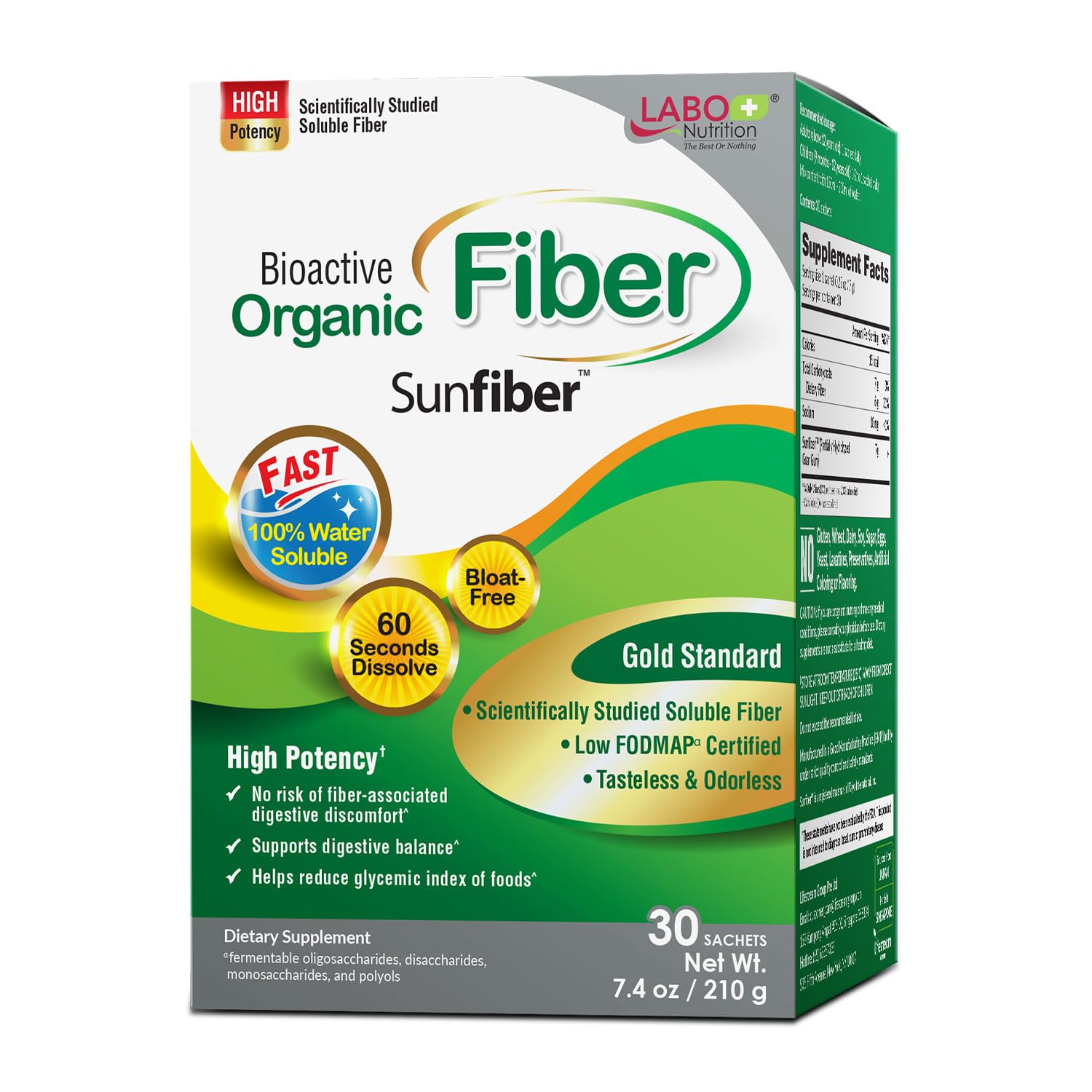 LABO Nutrition Prebiotic Fiber Powder packaging front view