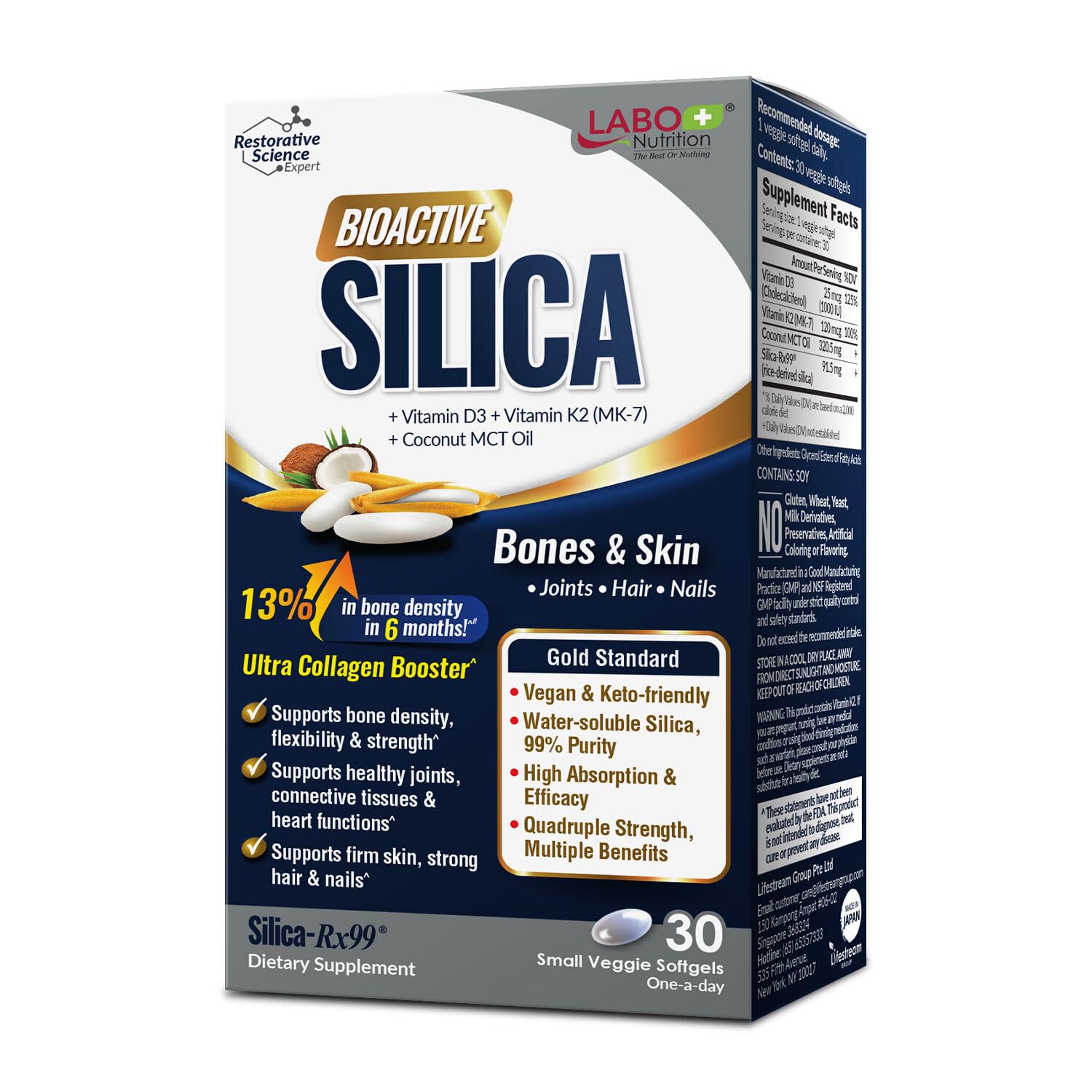 LABO Nutrition Silica-Rx99 Vegan Softgel front view