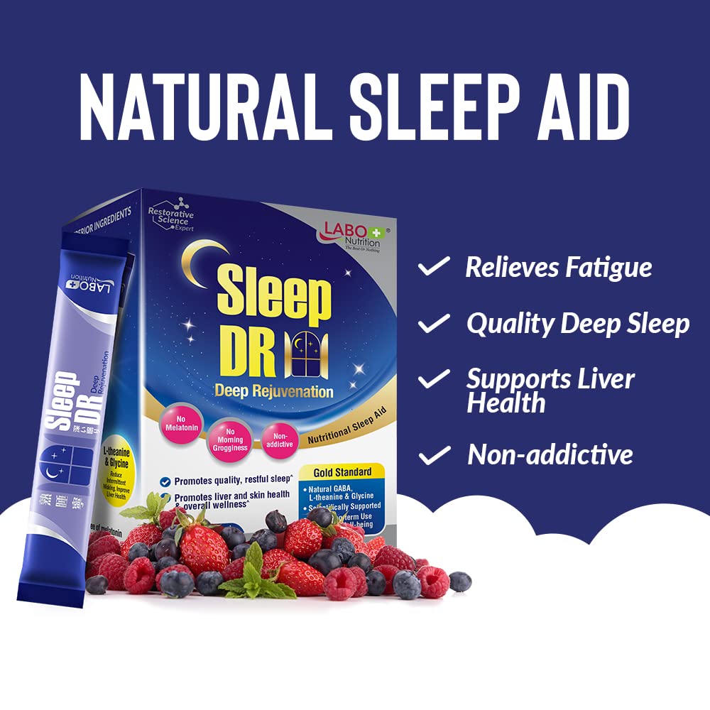 LABO Nutrition Sleep DR powder in a glass of water