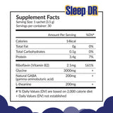 LABO Nutrition Sleep DR sachet next to a glass of water