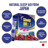 LABO Nutrition Sleep DR sachets in a lifestyle setting on a bedside table