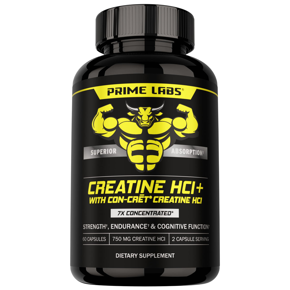 Labs Creatine HCl Capsules front view with label