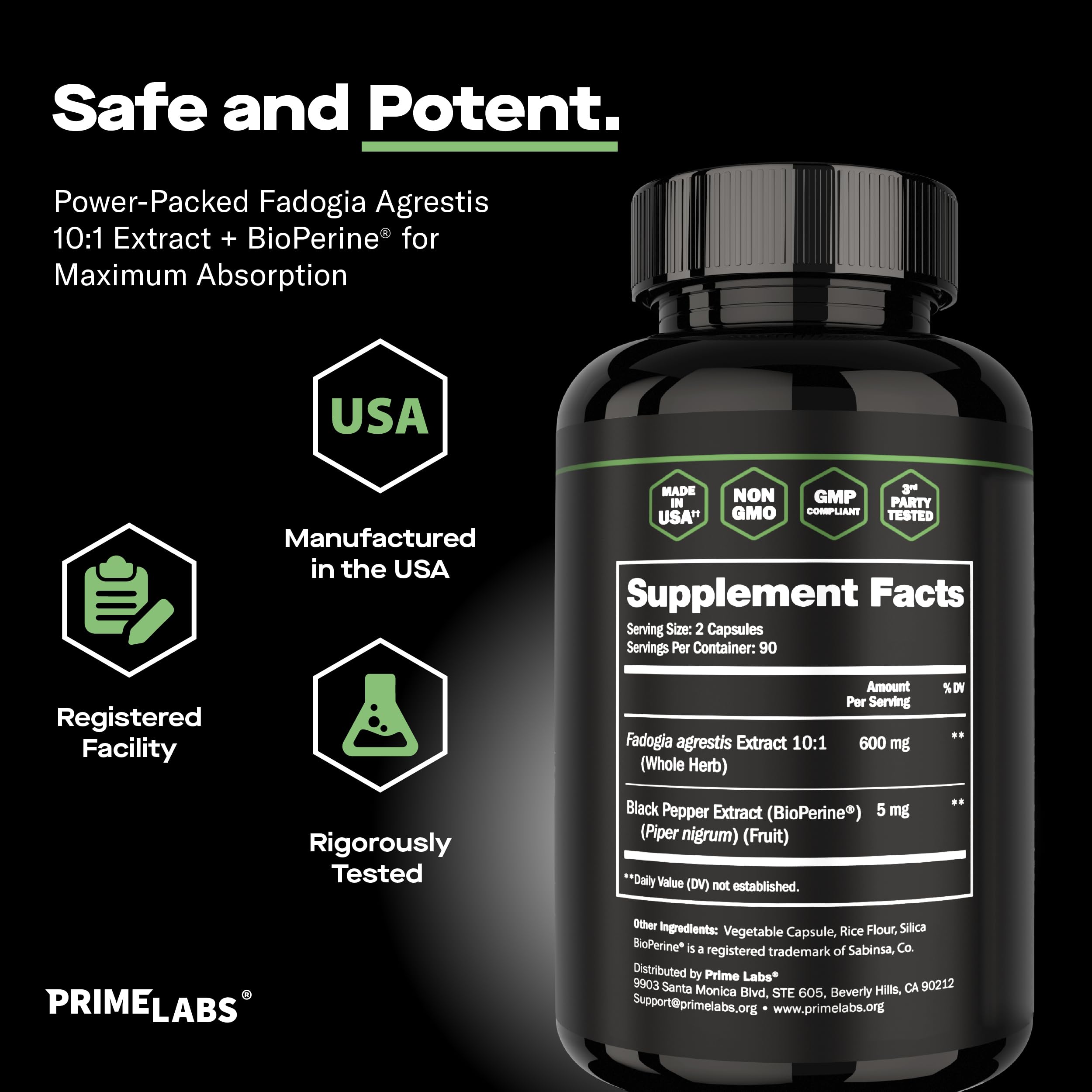 Labs Fadogia Agrestis Extract 10:1 supplement packaging