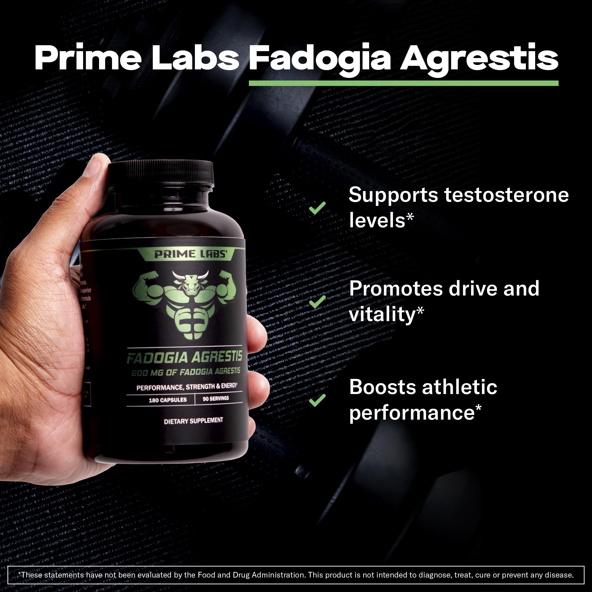 Labs Fadogia Agrestis Extract 10:1 supplement side view