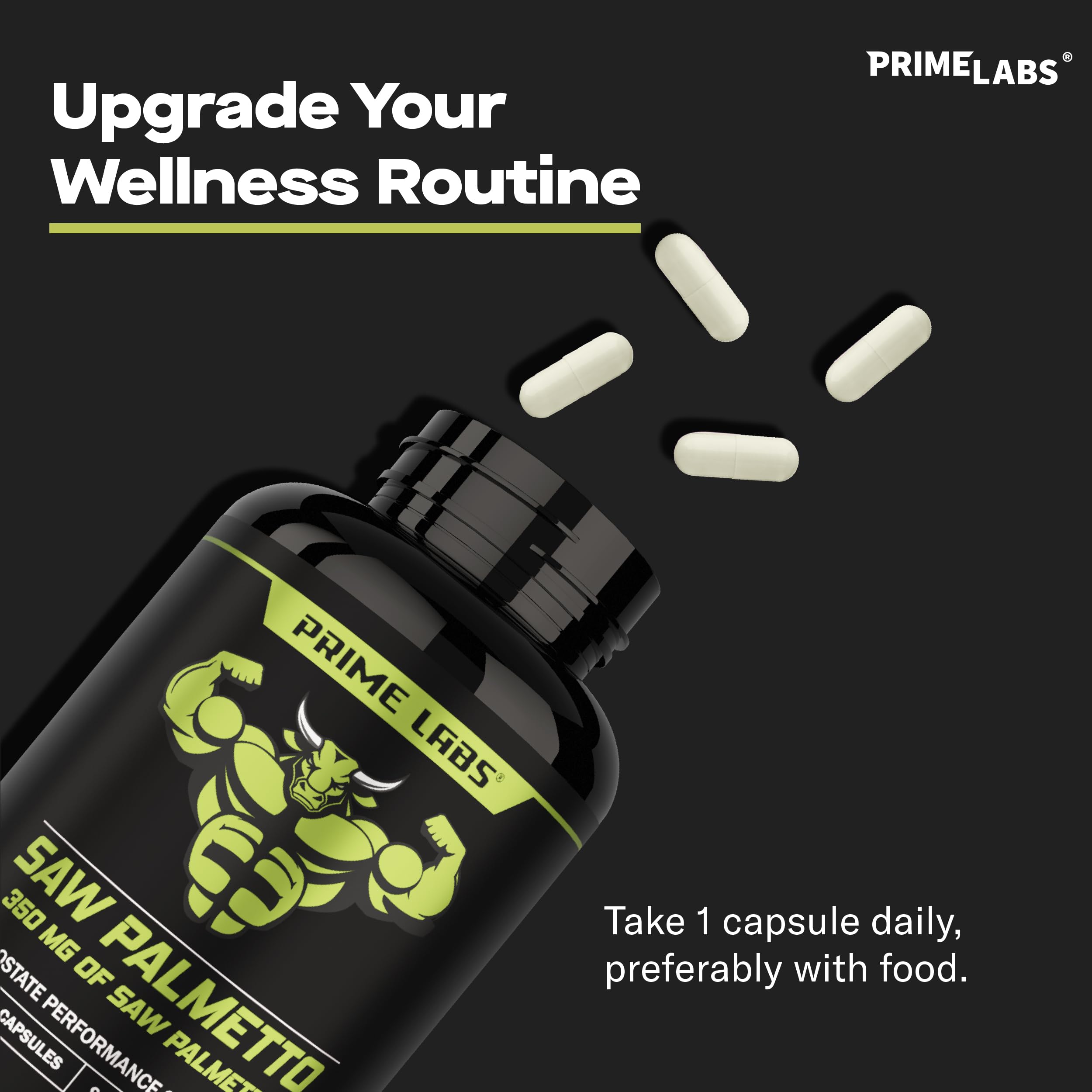 Labs Saw Palmetto Capsules back view with ingredient list