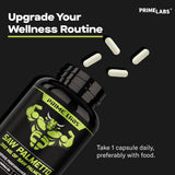 Labs Saw Palmetto Capsules back view with ingredient list