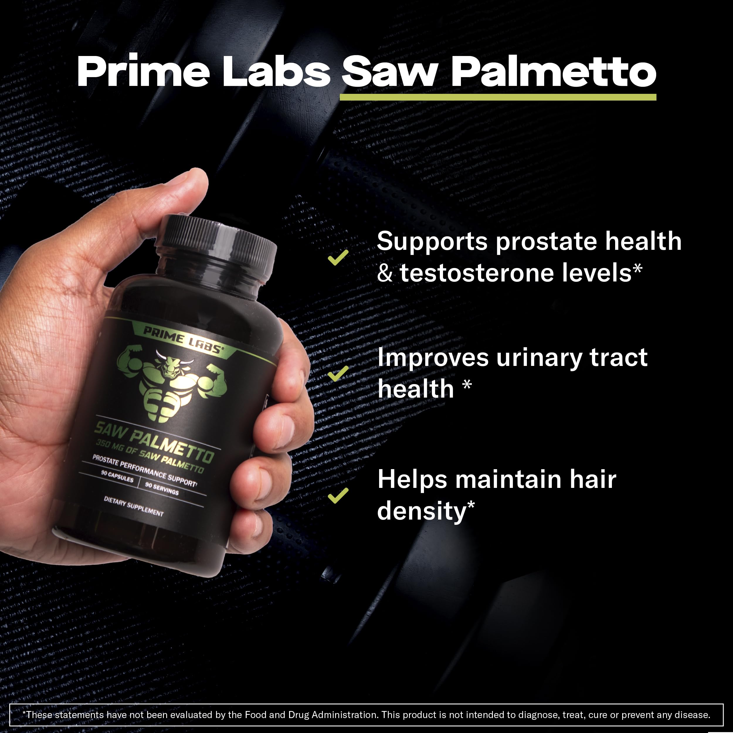 Labs Saw Palmetto Capsules side view showing capsule details