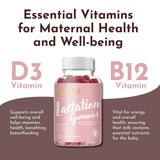 LactiFull Lactation Gummies on a wooden table