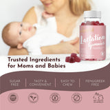 LactiFull Lactation Gummies strawberry flavour close-up