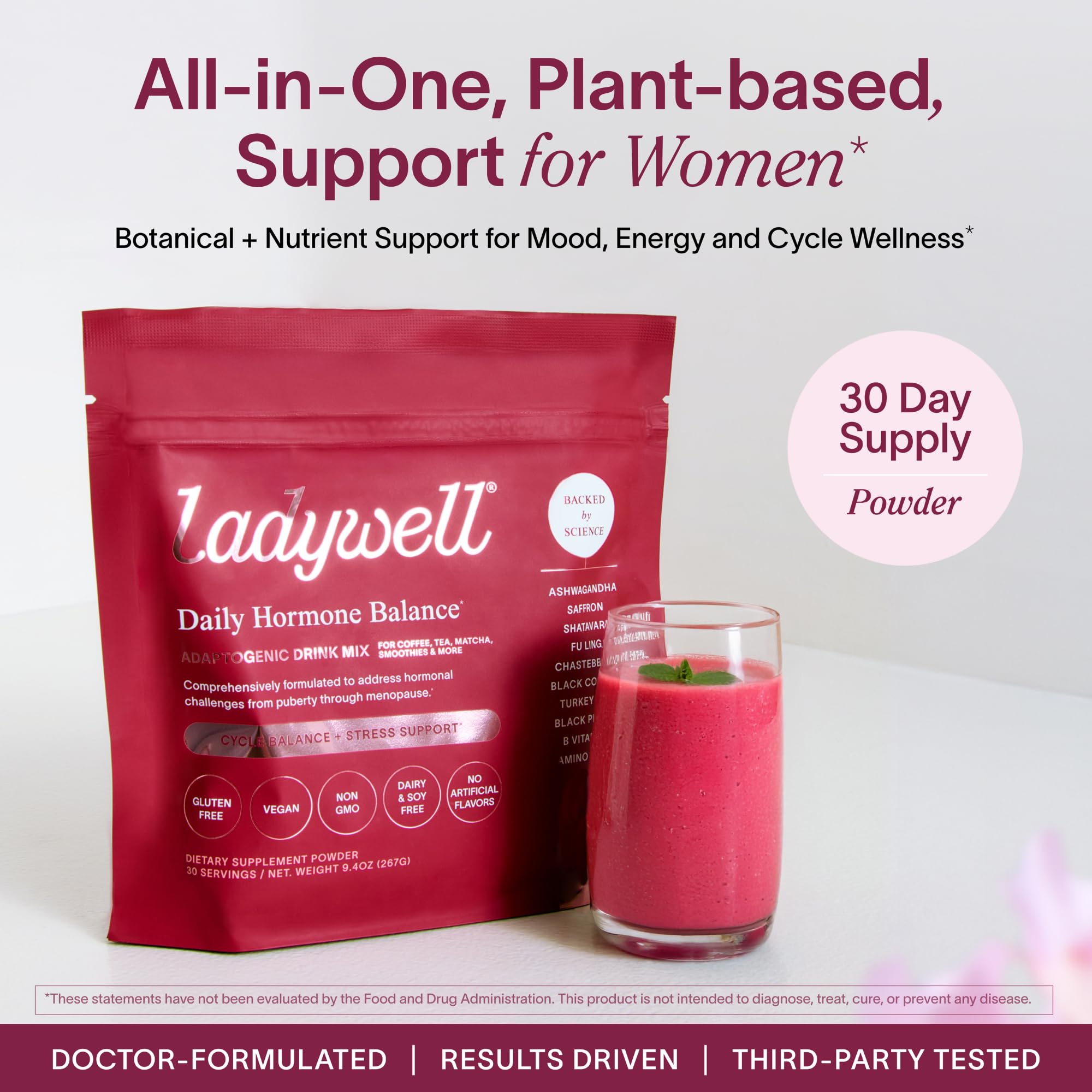 Ladywell Daily Women’s Wellness Support Supplement packaging