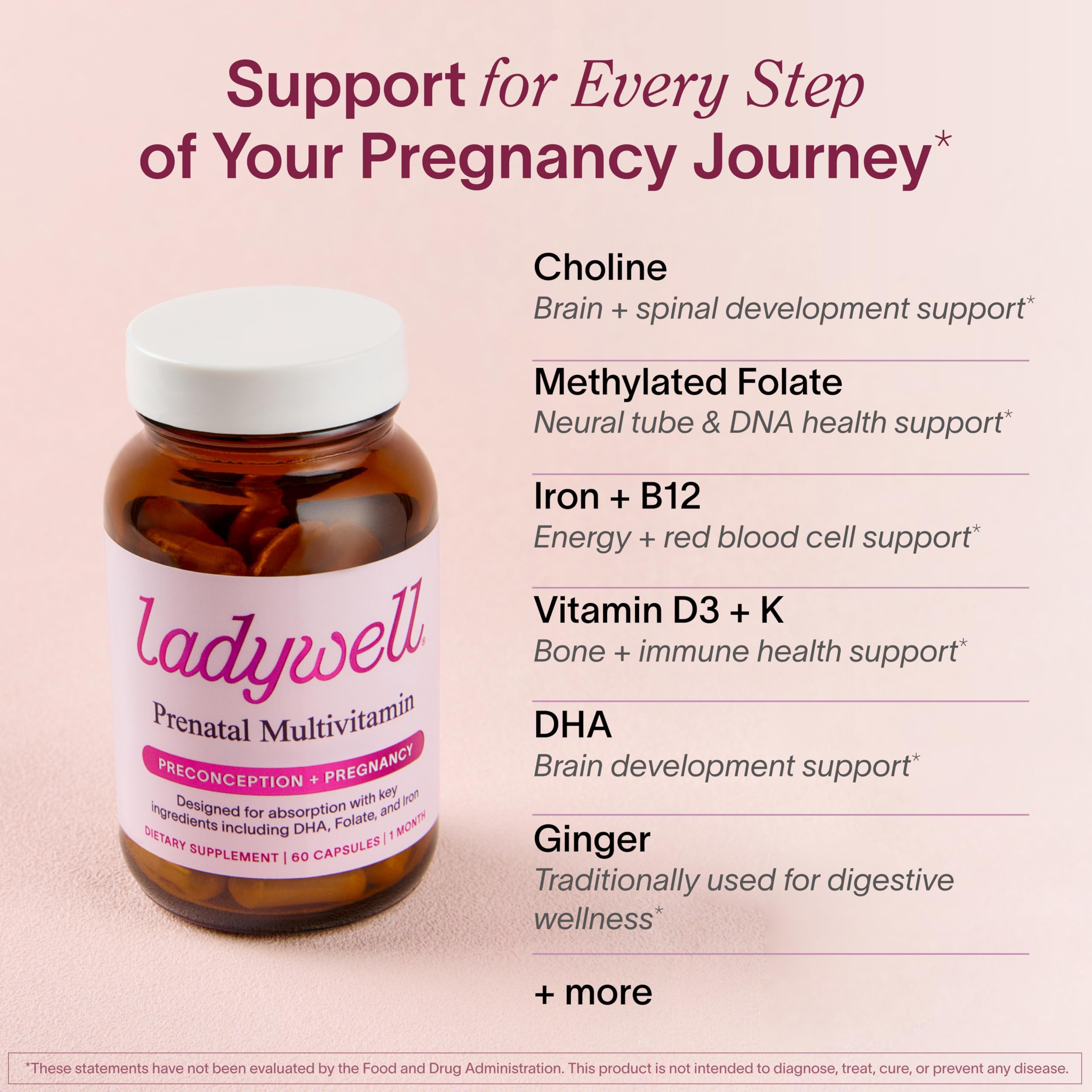 Ladywell Prenatal Multivitamin ingredients list