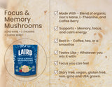 Laird Superfood Adaptogenic Mushroom Blend 91g scoop with powder