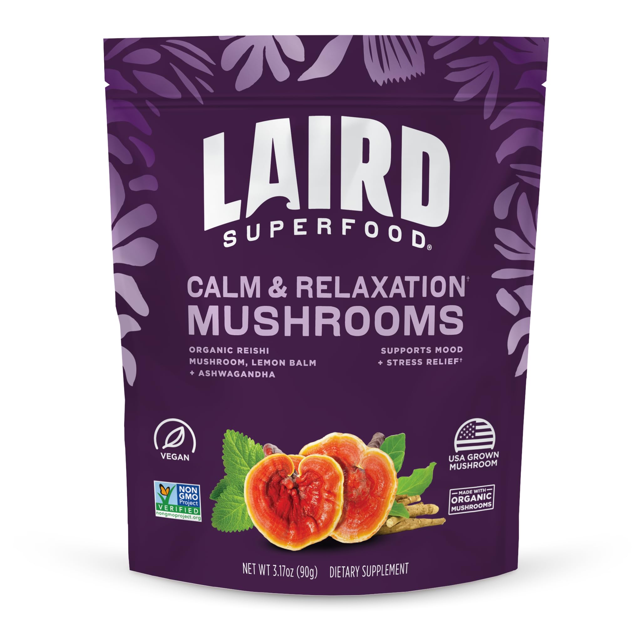 Laird Superfood Cognitive Support Mushroom Blend 100g front view