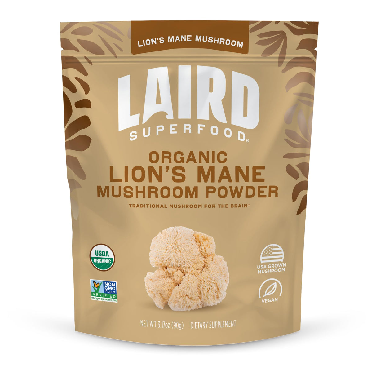 Laird Superfood Lion's Mane Mushroom Powder 100g front view