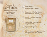 Laird Superfood Lion's Mane Mushroom Powder in a bowl