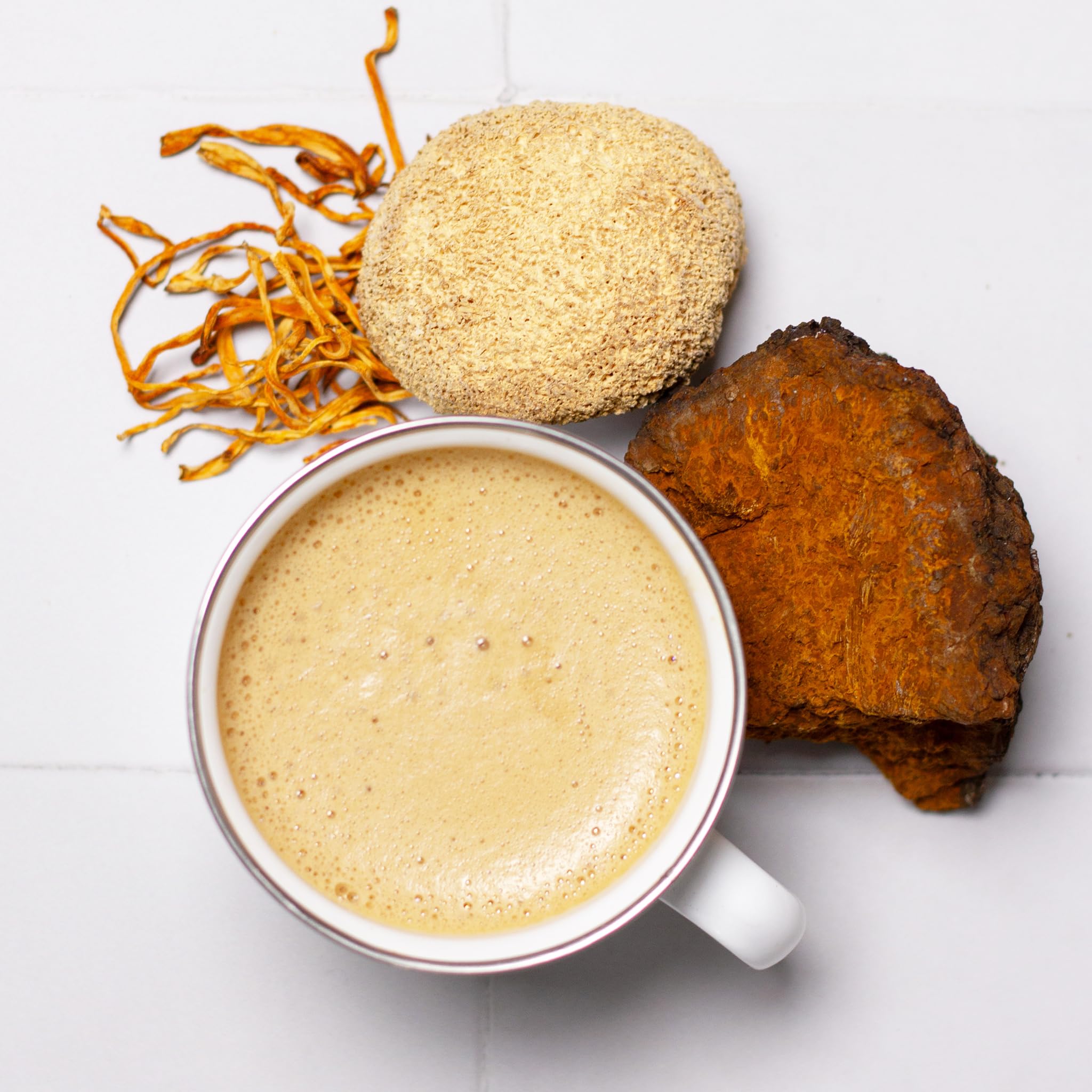 Laird Superfood Organic Mushroom Powder Blend 3.17oz in a kitchen setting