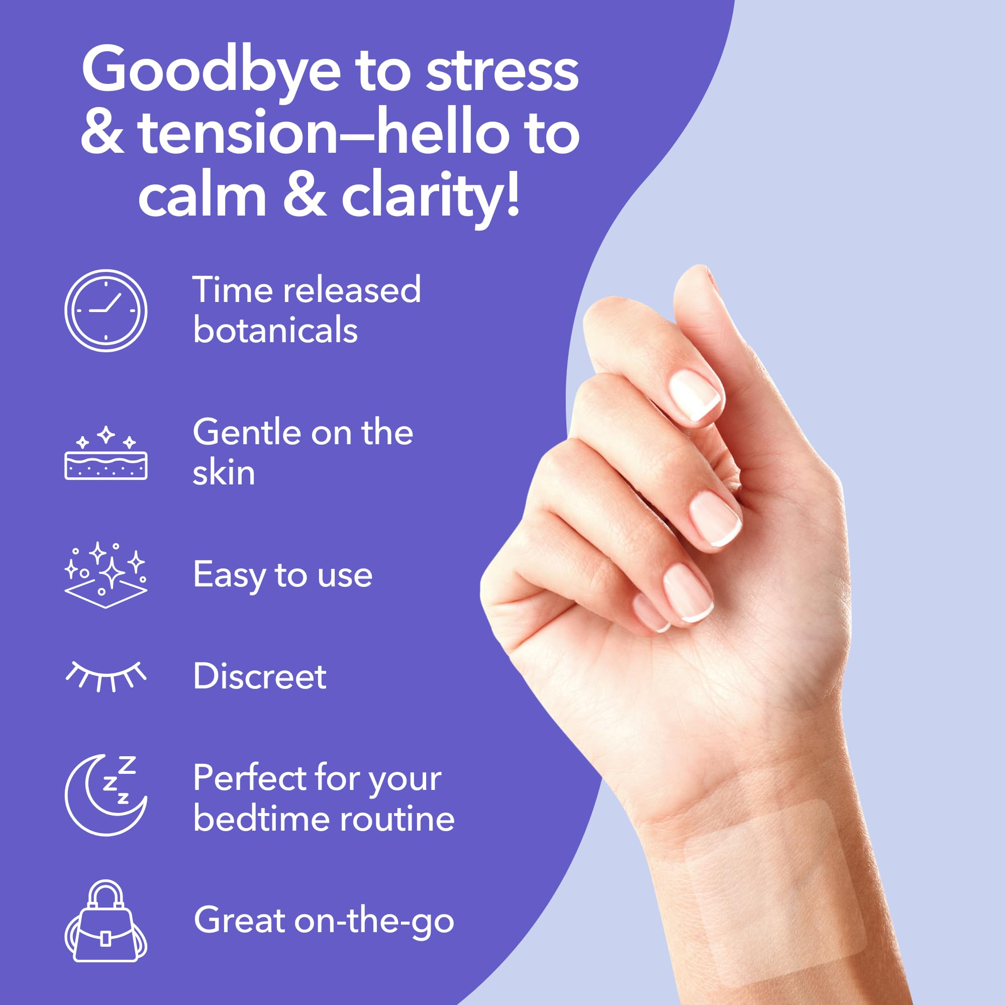 Laki Naturals daily wellness Patch applied on skin