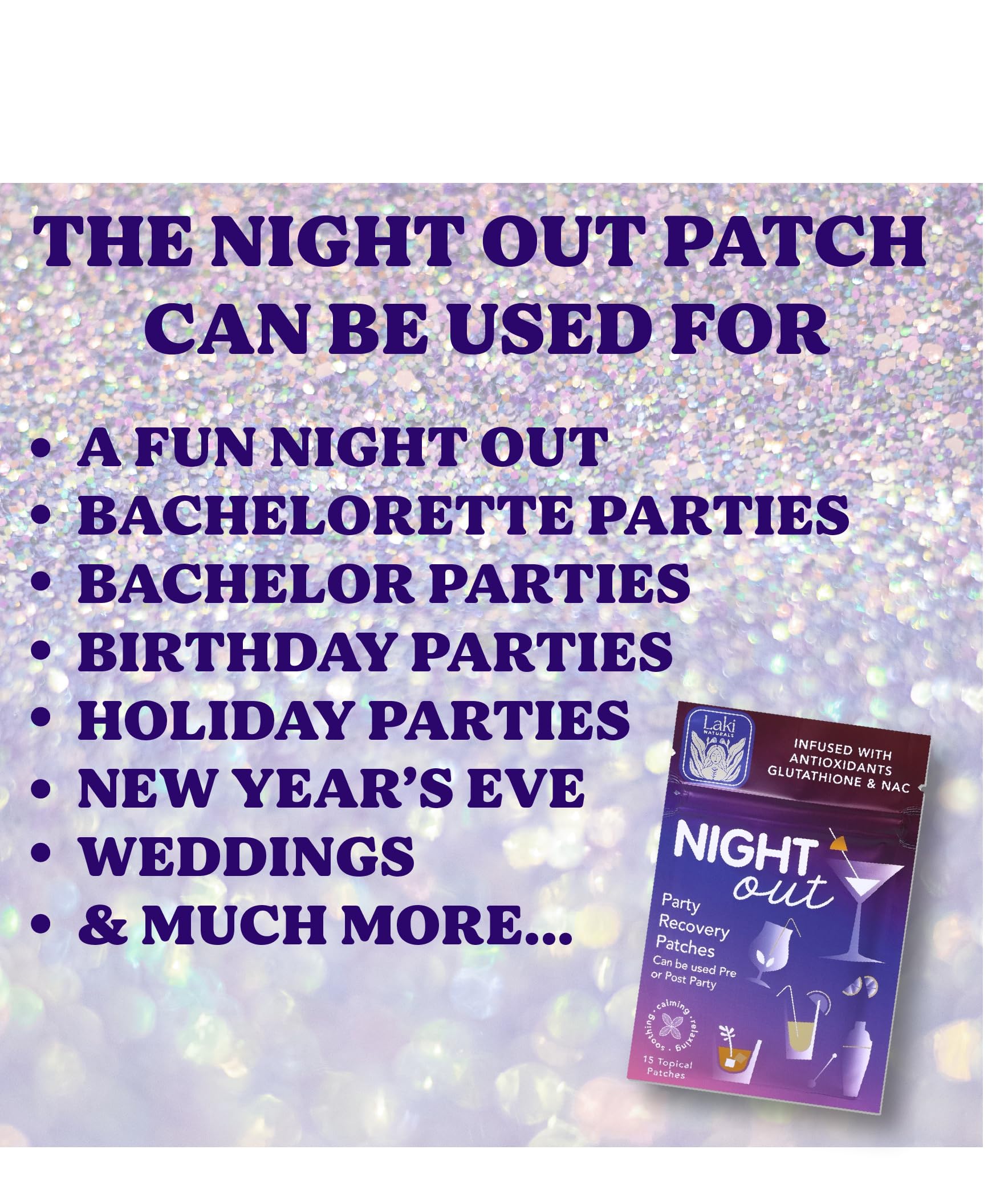 Laki Naturals Night-Out Patch close-up of adhesive