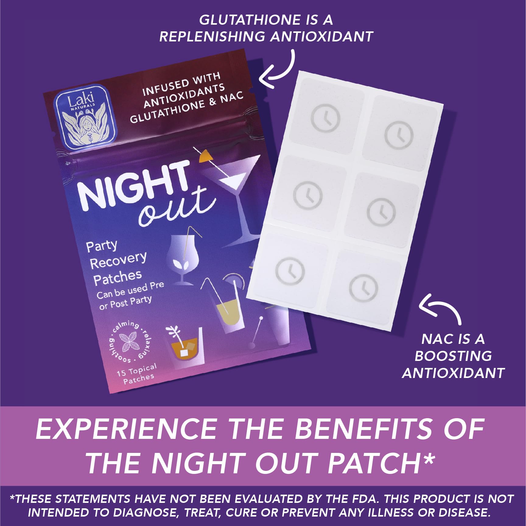 Laki Naturals Night-Out Patch ingredients list