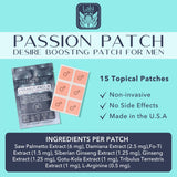 Laki Naturals Passion Patch for Men showing adhesive backing