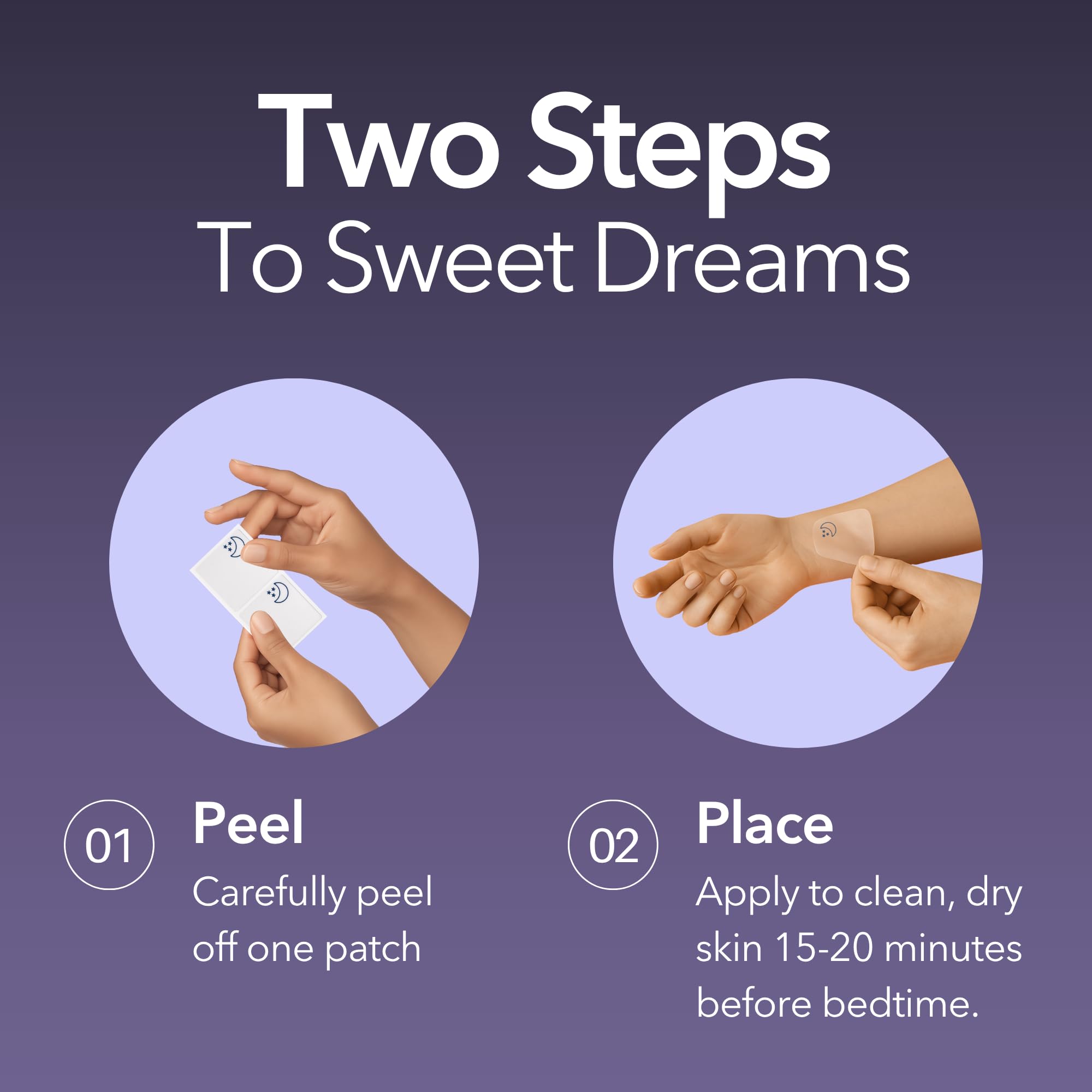 Laki Naturals Sleep Dreams Patch back view with usage instructions