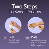 Laki Naturals Sleep Dreams Patch back view with usage instructions