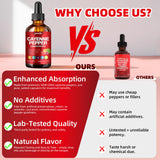 LAMFQA Cayenne Pepper Liquid Drops 30ml with black pepper extract