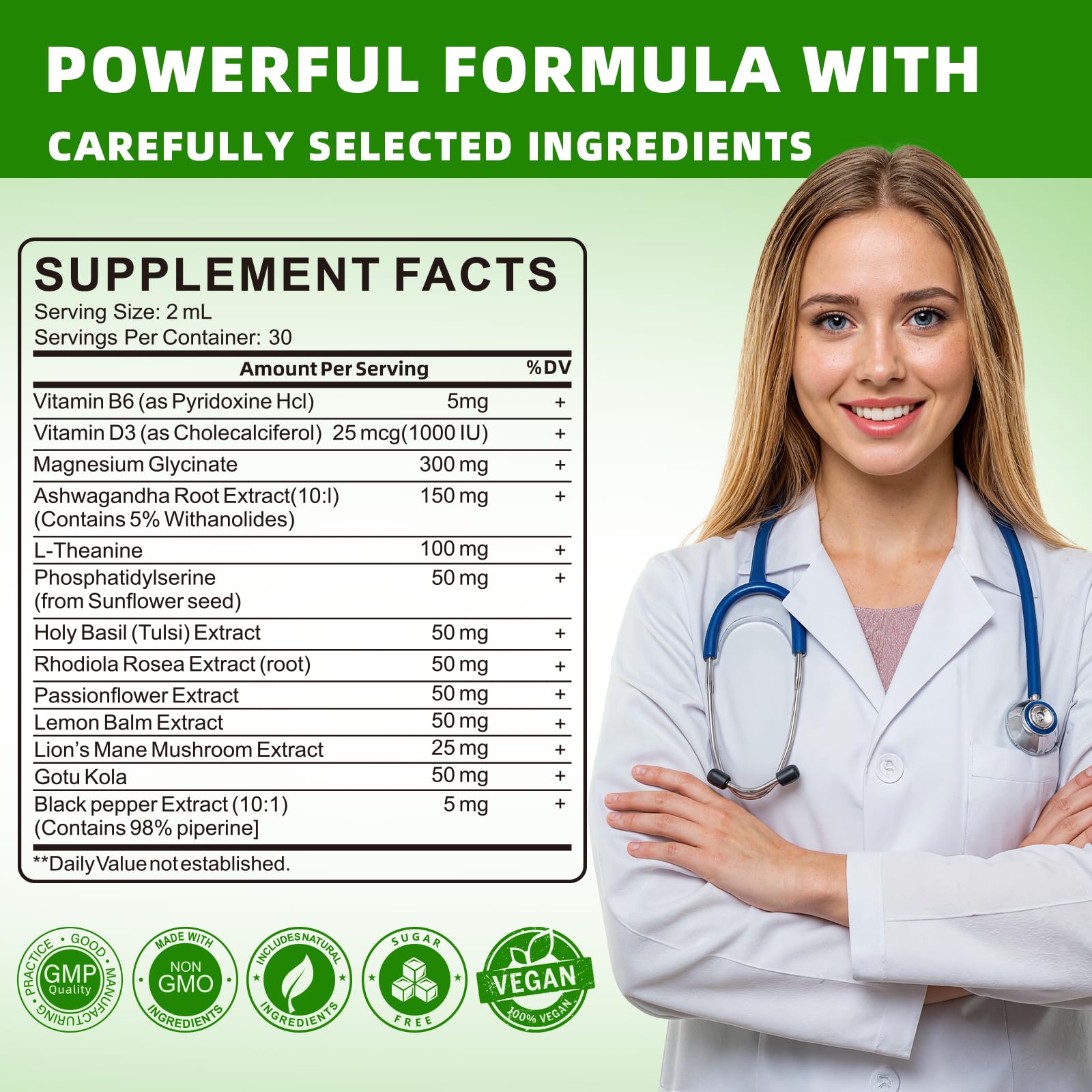 LAMFQA Herbal Supplement Liquid Drops 30ml dosage information
