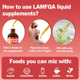 LAMFQA Liquid Magnesium Glycinate 500mg on a kitchen counter