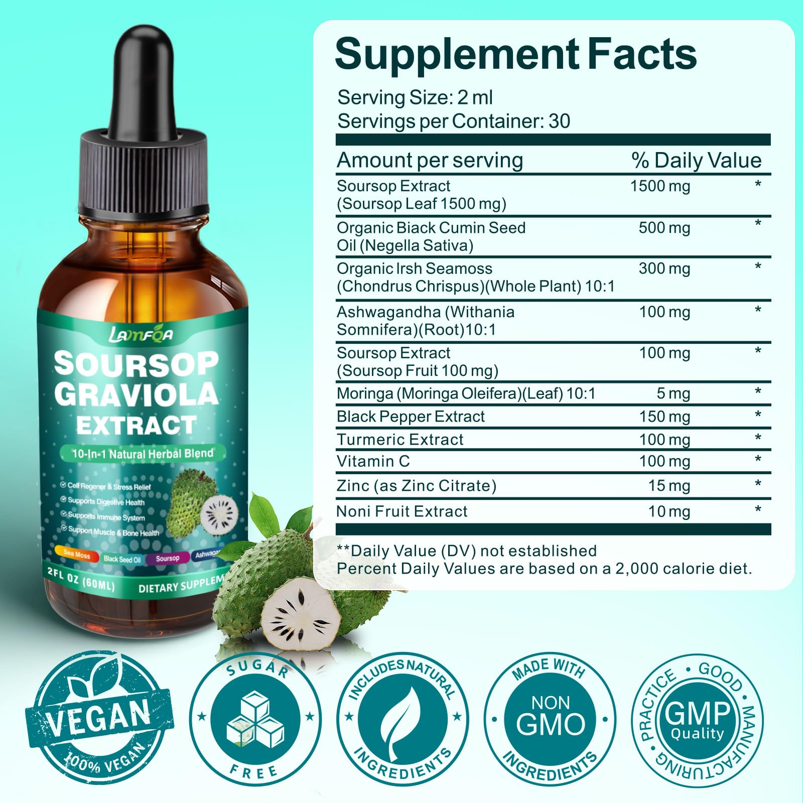 LAMFQA Soursop Graviola Liquid Drops lifestyle scene