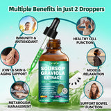 LAMFQA Soursop Graviola Liquid Drops liquid drops in a glass