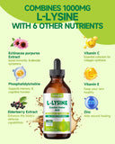 LAMGINY L-Lysine Liquid Drops 1000mg nutrition facts