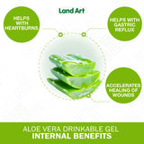 Land Art Aloe Vera Gel 1960g bottle side view