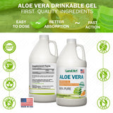 Land Art Aloe Vera Gel 1960g with ingredients displayed