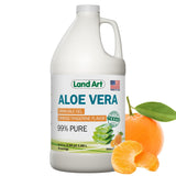 Land Art Aloe Vera Gel 99.7% Pure Orange and Tangerine front view